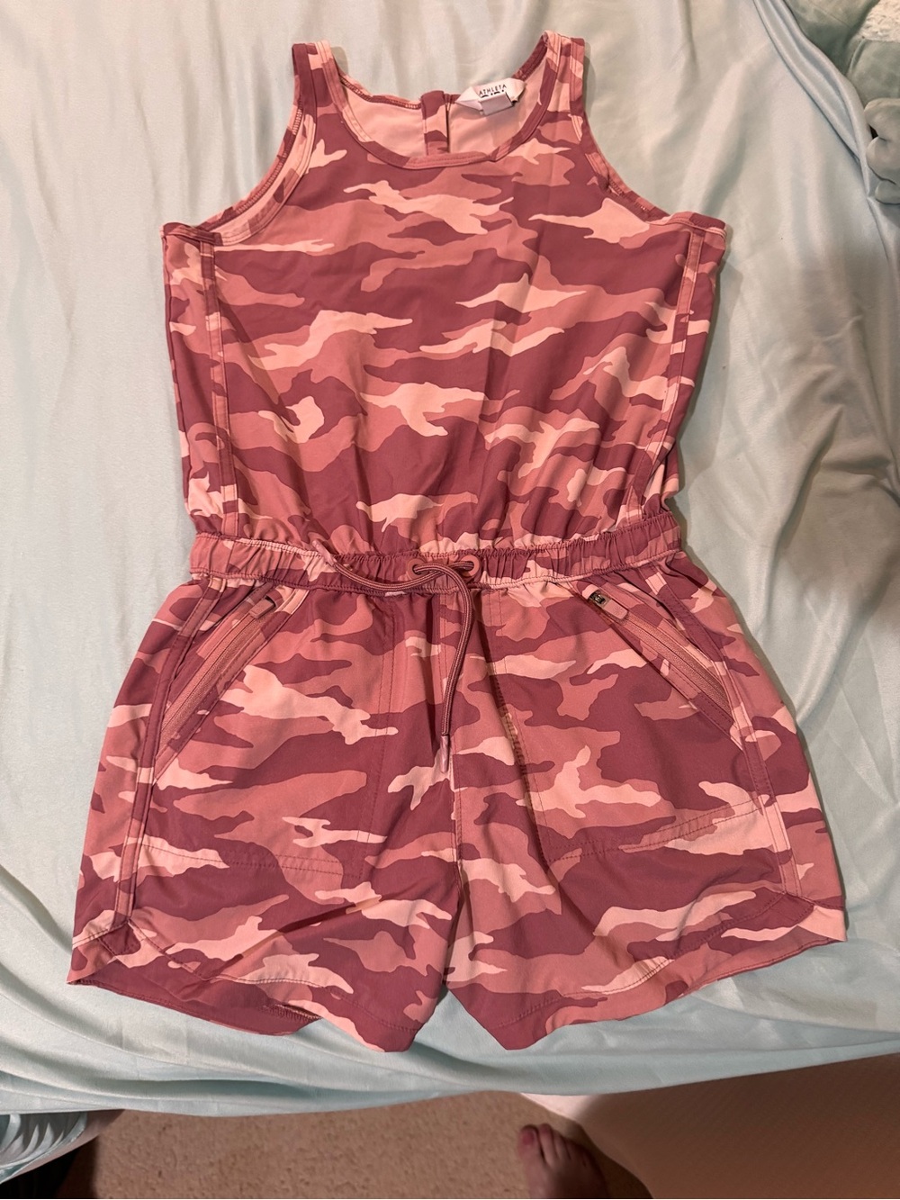 Athleta Girl Pink Camo One-Piece Romper